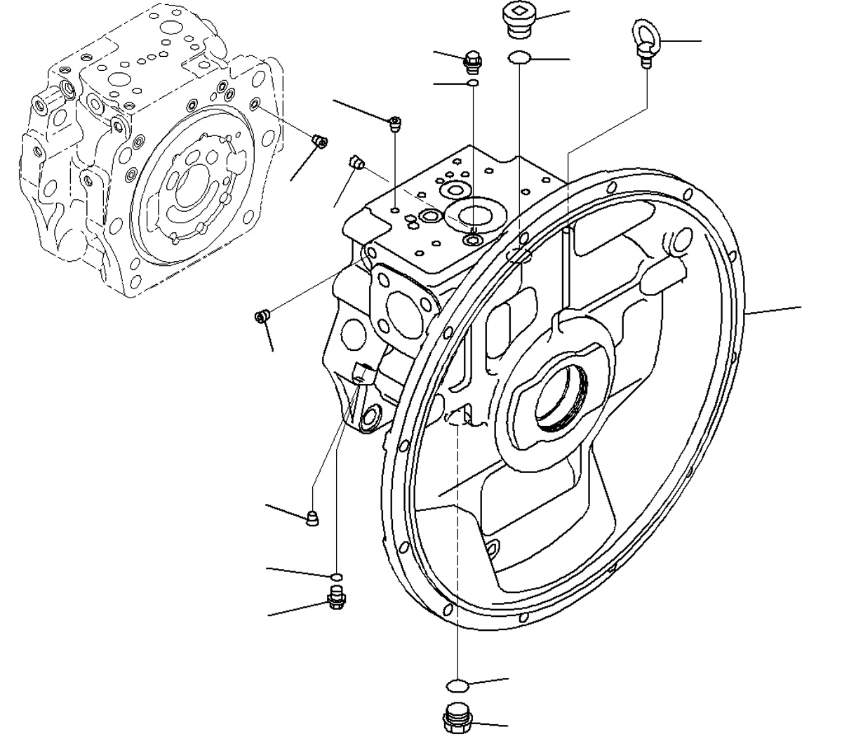 Pompa idraulica originale Komatsu 708-2G-00024 / 11151 Pompa idraulica originale Komatsu 708-2G-00024 / 11151